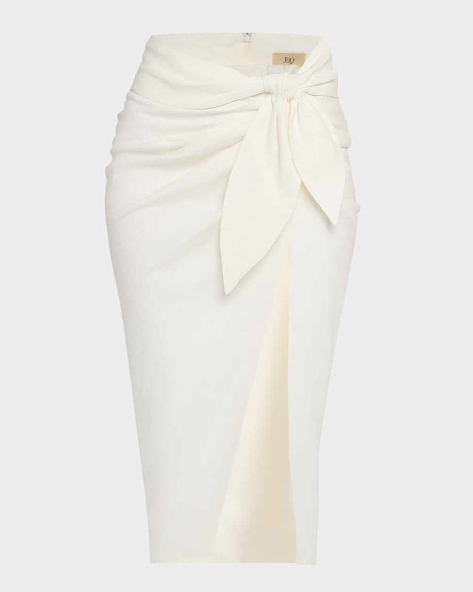 Dusk Tie-Front Midi Skirt